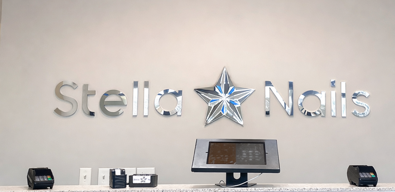 Interior of Stella Nails salon